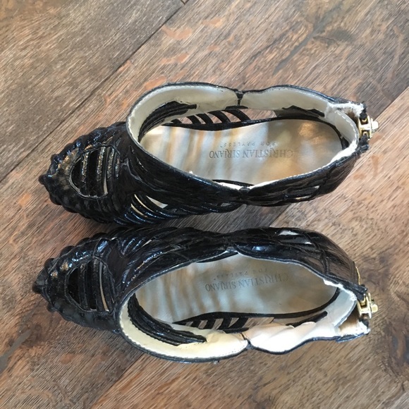 Christian Siriano Black Cage Heel Platform - Picture 8 of 8